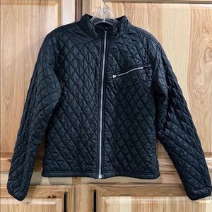 Obermeyer Black Quilted Ski Snowboard Fall Winter Bomber Style Jacket Size 10